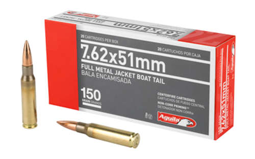 Ammunition Aguila Ammunition Rifle 7.62x51mm AGUILA 762NATO 150GR FMJBT 20/500 • Model: Rifle